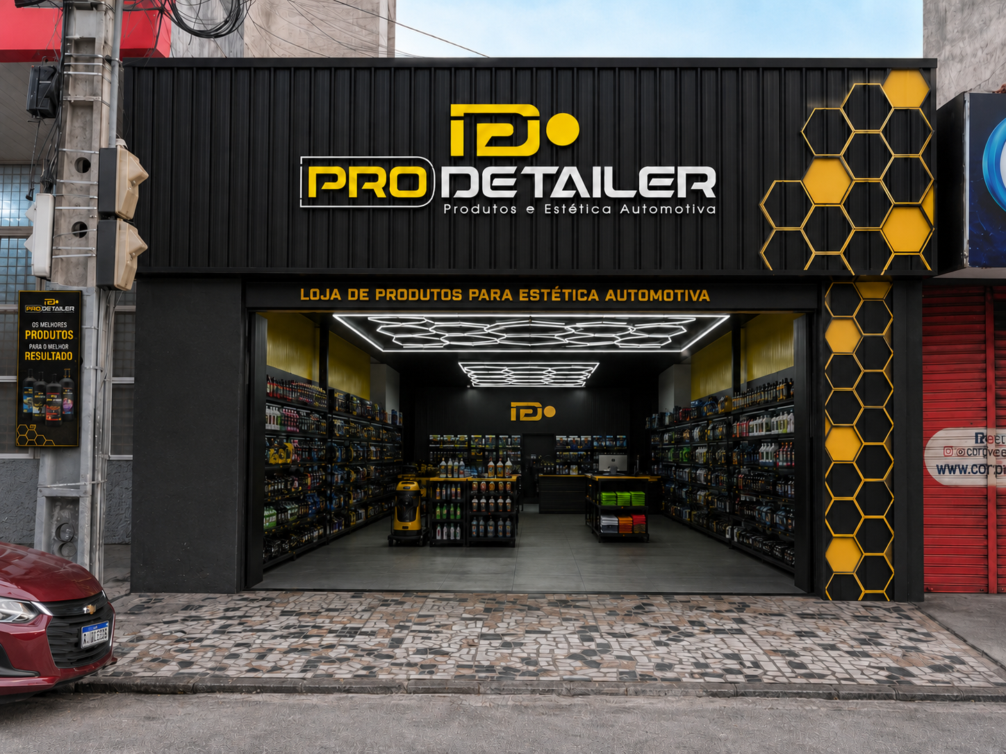 Fachada em telha trapezoidal proposta